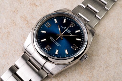 114200 Oyster Perpetual (blue sunray / rehaut) – Bild 2