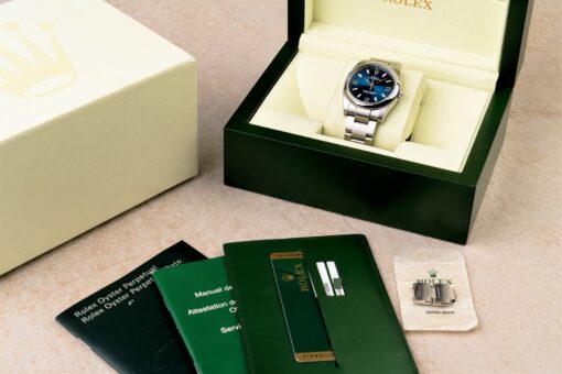 114200 Oyster Perpetual (blue sunray / rehaut) – Bild 4