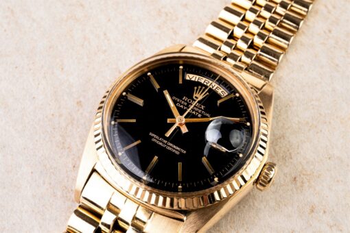 1803 Day-Date (1970 / black dial / jubilee bracelet) – Bild 2
