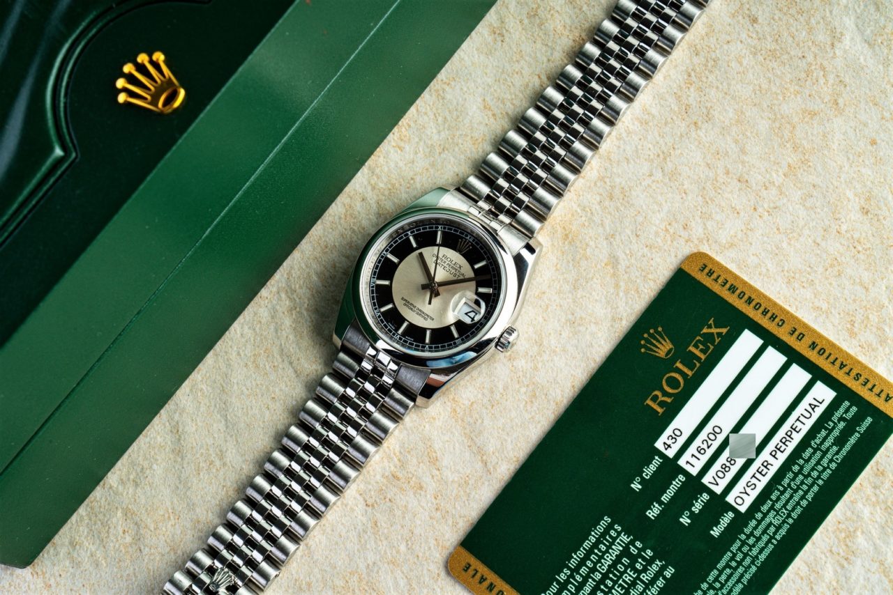 rolex datejust tuxedo dial jubilee
