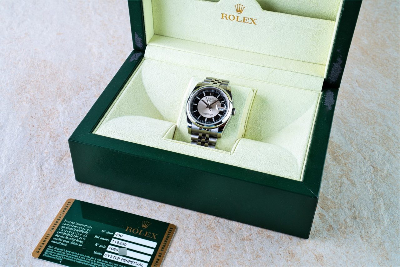 rolex datejust tuxedo dial jubilee