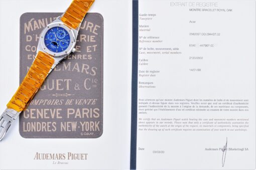 25820ST Royal Oak Perpetual Calendar (super rare Yves Klein electric blue dial) – Bild 7
