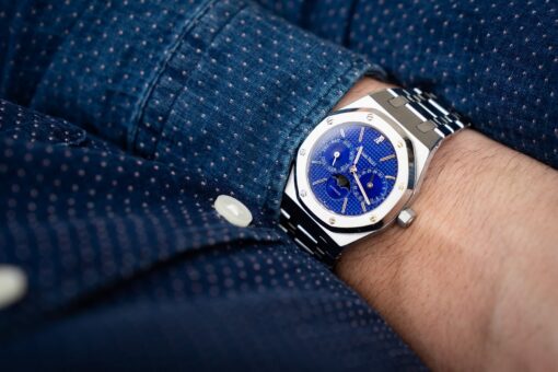 25594ST Royal Oak Day-Date Moon (Yves Klein electric blue / full set) – Bild 2