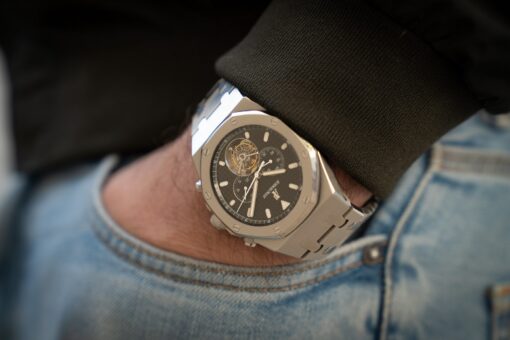 25977ST Royal Oak Chronograph Tourbillon (2005 / top condition / steel bracelet model) – Bild 2