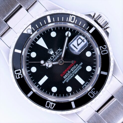 1680 Red Submariner Date (MK8 dial / 2008 Geneva service papers)