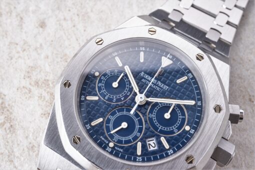 25860ST Royal Oak Kasparov Chronograph (rare blue dial / full set from Denmark) – Bild 3