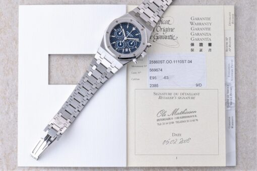 25860ST Royal Oak Kasparov Chronograph (rare blue dial / full set from Denmark) – Bild 7