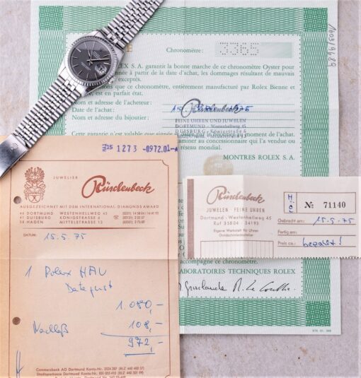 1603 Datejust (rare grey dial / perfect full set from owner family / Germany) – Bild 5