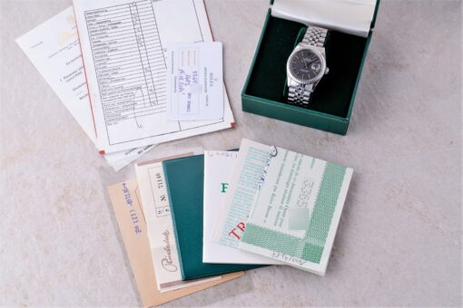 1603 Datejust (rare grey dial / perfect full set from owner family / Germany) – Bild 7