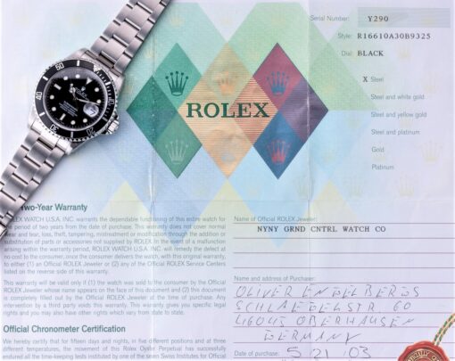 16610 Submariner Date (Y serial / full set / 2003) – Bild 3