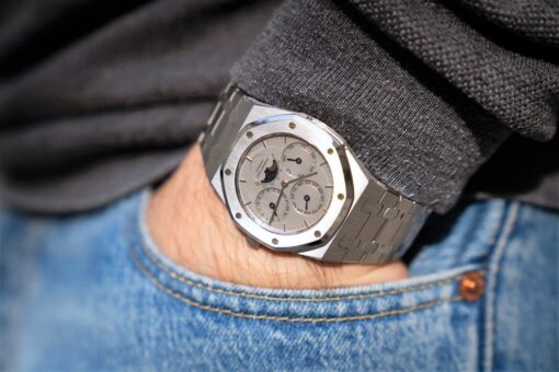 25686ST Royal Oak Perpetual Calendar (crary rare / silver MK1 flat dial) – Bild 3
