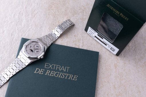 25686ST Royal Oak Perpetual Calendar (crary rare / silver MK1 flat dial) – Bild 9