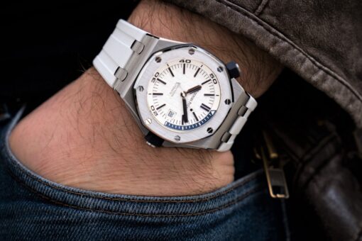 15710ST Royal Oak Diver (white-blue / 2019 / warranty until 2024) – Bild 3
