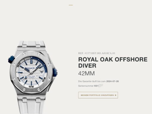15710ST Royal Oak Diver (white-blue / 2019 / warranty until 2024) – Bild 6