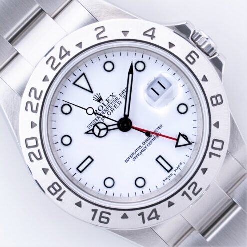 16570 Explorer II (Polar dial / no hole case / top condition / box papers)