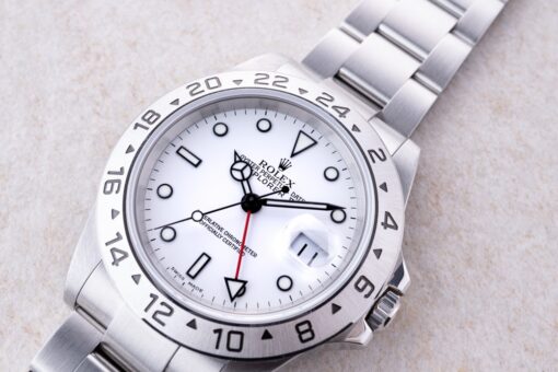 16570 Explorer II (Polar dial / no hole case / top condition / box papers) – Bild 2
