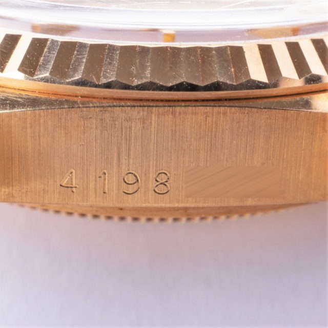 1803 Day-Date (Oxblood Stella dial / perfect and unpolished / caseback sticker) – Bild 15