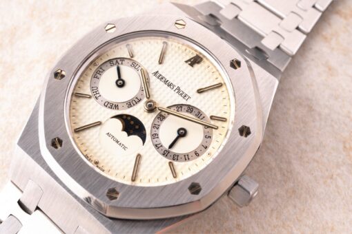 25594ST Royal Oak Day-Date Moon aka OWL (cream dial / full set) – Bild 6