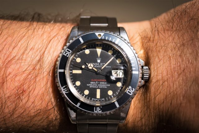 1680 Red Submariner Date (unpolished / MKV dial / top patina) – Bild 2