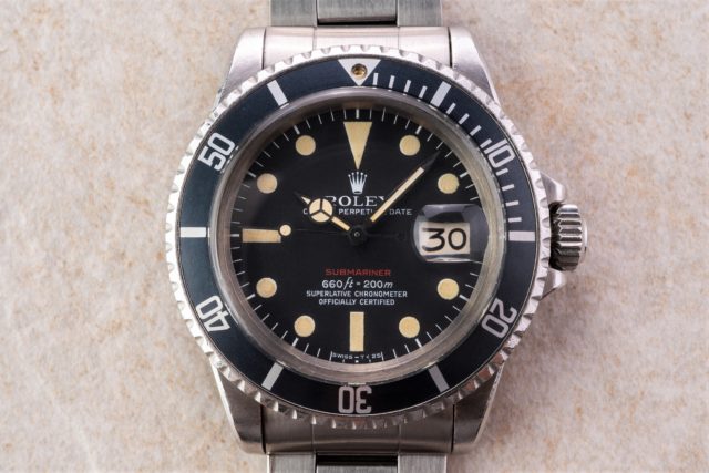 1680 Red Submariner Date (unpolished / MKV dial / top patina) – Bild 3