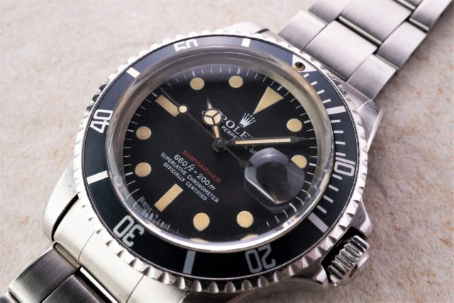 1680 Red Submariner Date (unpolished / MKV dial / top patina) – Bild 4