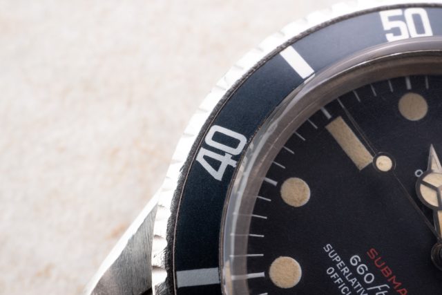 1680 Red Submariner Date (unpolished / MKV dial / top patina) – Bild 7