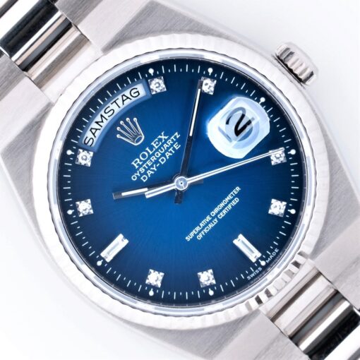 19019 Day-Date Oysterquartz (service papers /blue diamond sunray)