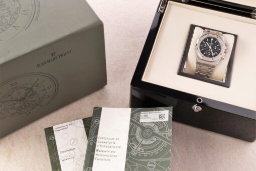 26300ST Royal Oak Chrongraph (rare dark blue dial / top condition / full set) – Bild 6