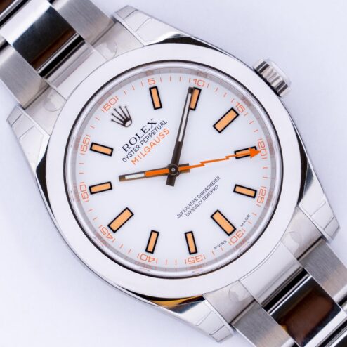 116400 Milgauss (new / stickers / LC 100 / white dial)