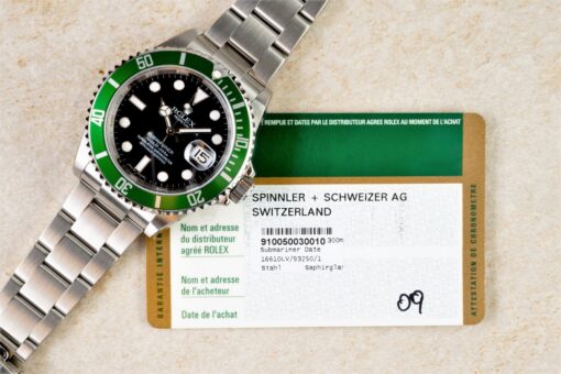 16610LV Submariner Kermit (NEW / stickered / V serial / rehaut / full set) – Bild 4