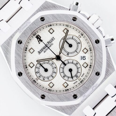 25960BC Royal Oak Chronograph (the white gold Kasparov / german full set / perfect condition)