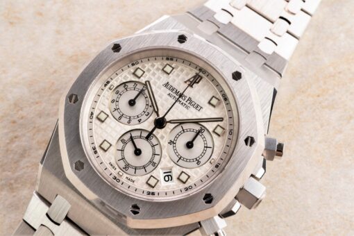 25960BC Royal Oak Chronograph (the white gold Kasparov / german full set / perfect condition) – Bild 3