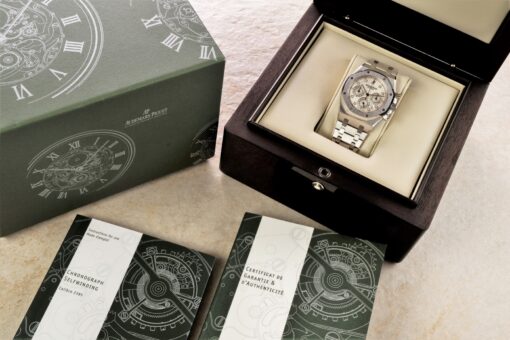 25960BC Royal Oak Chronograph (the white gold Kasparov / german full set / perfect condition) – Bild 5