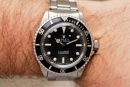 5513 Submariner No Date (all orginal / zinksulfide / long 5 / 7206 rivet oyster) – Bild 2