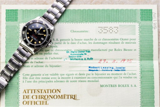 1665 Double Red Sea Dweller (MK III / crazy waffle patina / LC 100 full set) – Bild 6