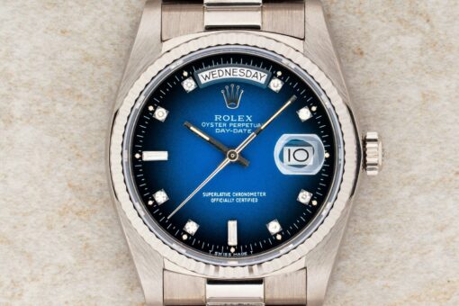 18039 Day-Date (rare blue vignette degrade dial / fat case version) – Bild 3