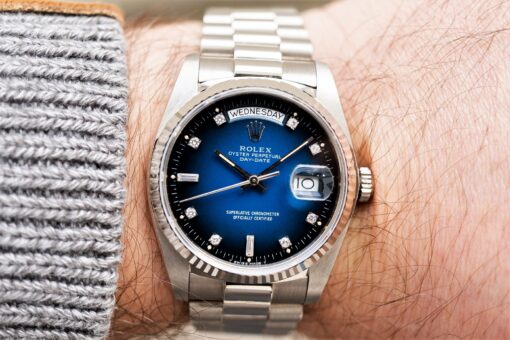 18039 Day-Date (rare blue vignette degrade dial / fat case version) – Bild 2