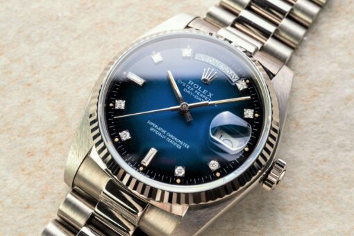 18039 Day-Date (rare blue vignette degrade dial / fat case version) – Bild 4