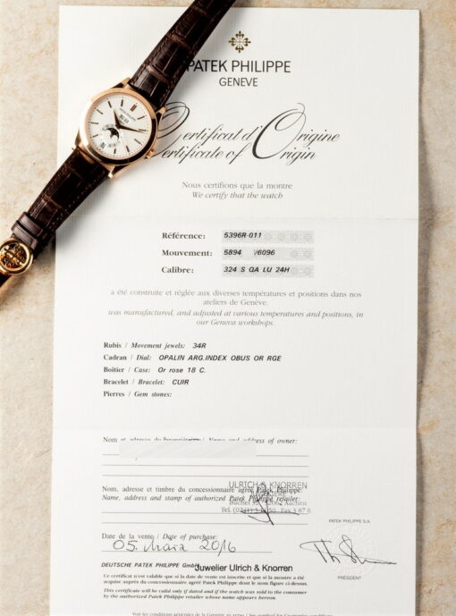 5396R Annual Calendar (rose gold / full set from Germany) – Bild 3