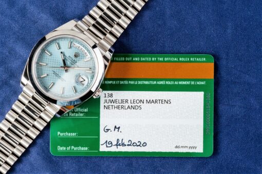 228206 Day-Date 40 (Platinum / full set / LC EU) – Bild 3