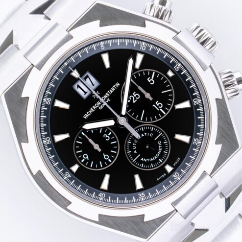 49150 Overseas Chrongraph (rare black dial / NEW unworn / full set)