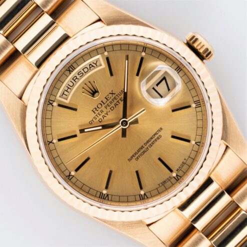 18238 Day-Date (golden sunray / box papers)