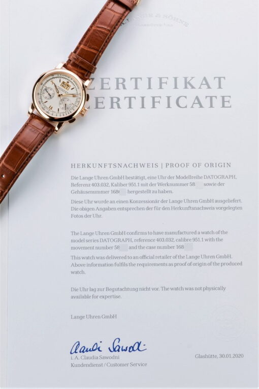 403.032 Datograph (rose gold / meters dial / service and extract) – Bild 2