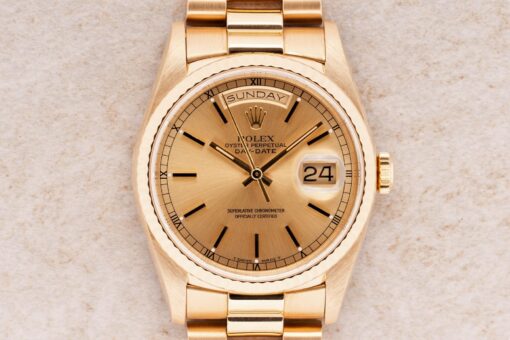 18238 Day-Date (golden sunray / full set / top bracelet) – Bild 2