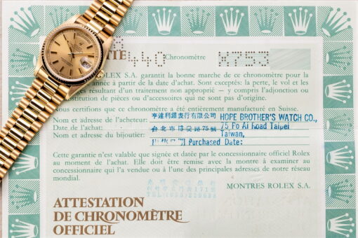 18238 Day-Date (golden sunray / full set / top bracelet) – Bild 4