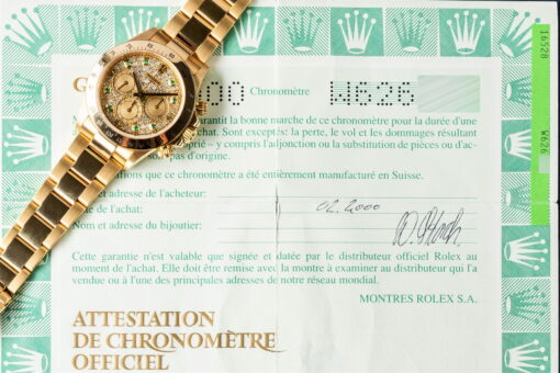 16528 Daytona (super rare emerald pave dial / w serial / LC 100 full set) – Bild 3