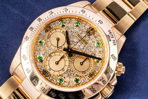 16528 Daytona (super rare emerald pave dial / w serial / LC 100 full set) – Bild 5