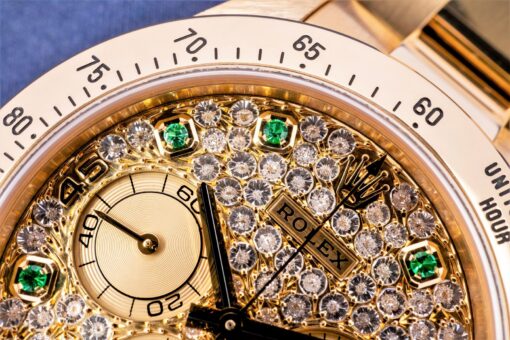 16528 Daytona (super rare emerald pave dial / w serial / LC 100 full set) – Bild 6