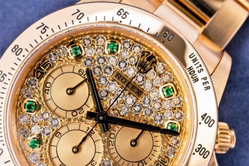 16528 Daytona (super rare emerald pave dial / w serial / LC 100 full set) – Bild 7