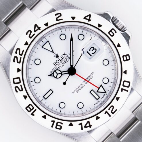 16570 Explorer II (NOS stickers / random serial / 3186 caliber / polar dial / full set)